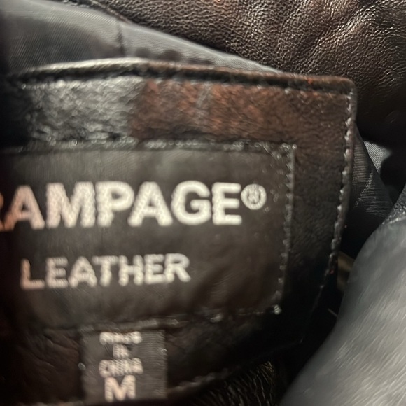 Vintage Rampage - Black Leather vest Size M y2k retro Matrix #100 - Picture 16 of 17